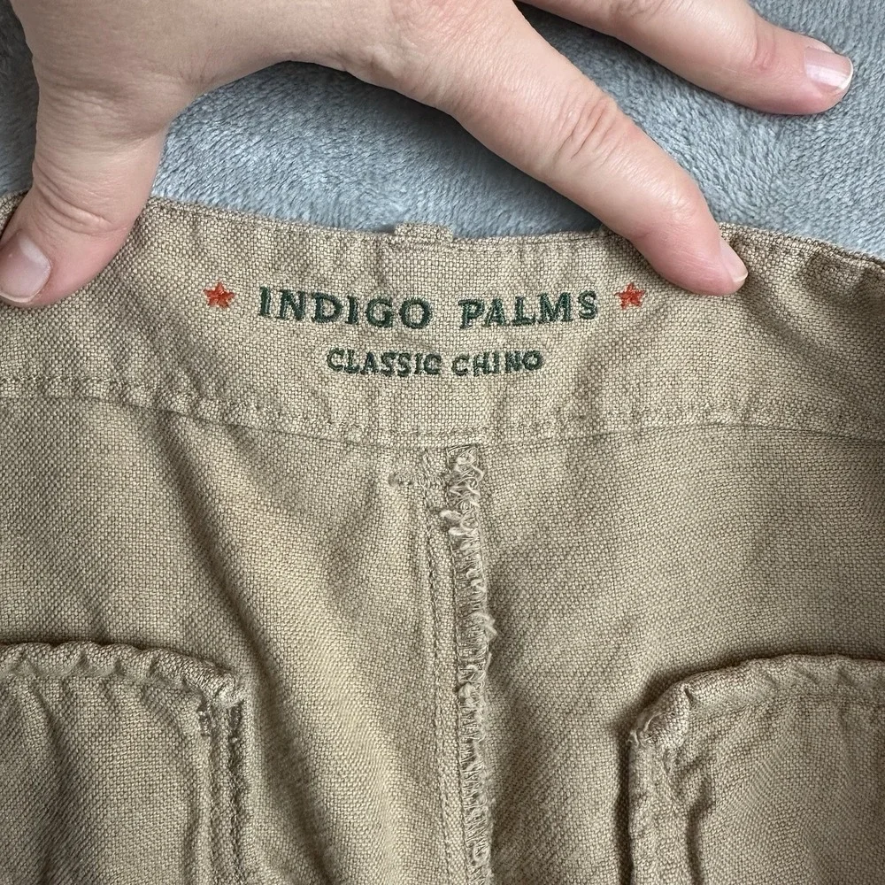 Tommy Bahama Indigo Palms Men's 38 x 32 Tan Beige Classic Chino Linen Cotton